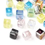 Faceted Transparent Glass Beads