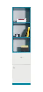 Regál moli 5 - bílý lux/tyrkys