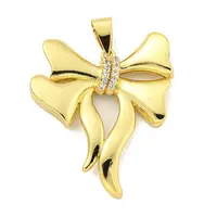 Real 18K Gold Plated Brass Micro Pave Cubic Zirconia Pendants