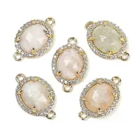 Natural Moonstone Faceted Oval Links