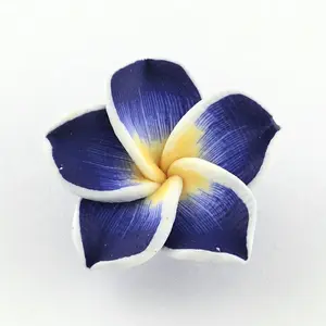 Handmade Polymer Clay 3D Flower Plumeria Beads