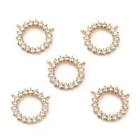 Brass Micro Pave Cubic Zirconia Pendants