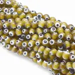 Handmade Evil Eye Lampwork Round Bead Strands