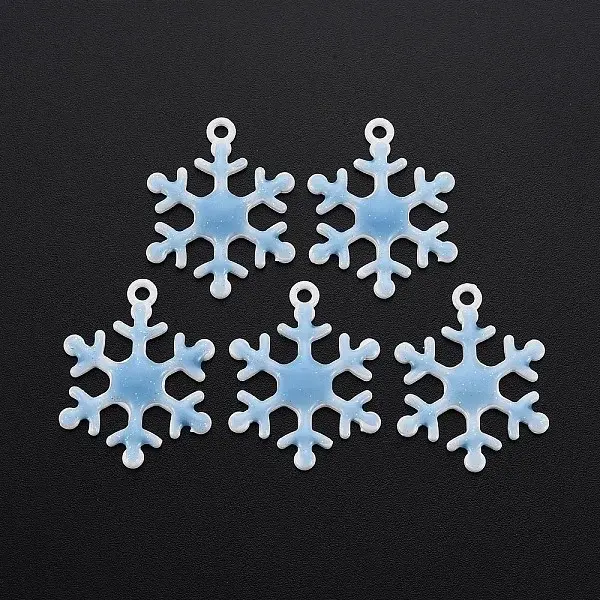 Spray Painted Alloy Enamel Pendants