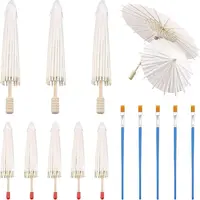 14Pcs 3 Styles DIY Blank Craft Paper Umbrella