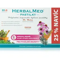 Dr.Weiss HerbalMed pastilky Echinacea + rakytník + vitamin C pastilky pro posílení imunity 30 tbl