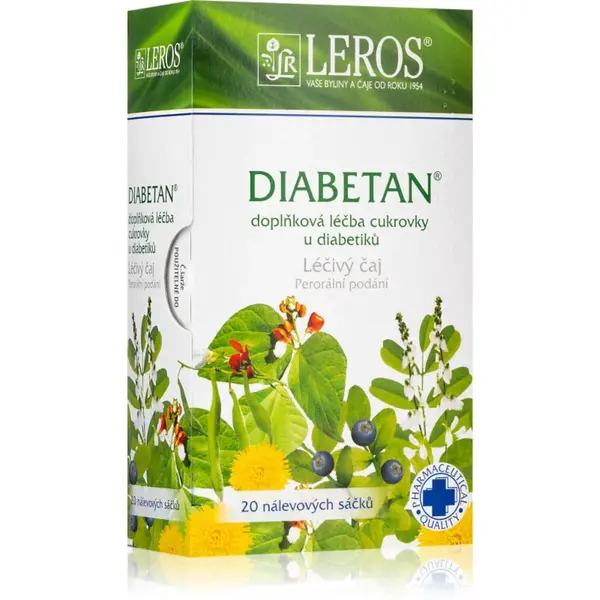 Leros Diabetan léčivý čaj porcovaný v nálevových sáčcích 20 ks