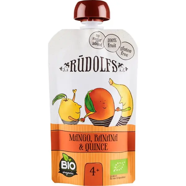 Rudolf’s BIO mango, banán a kdoule ovocný příkrm 110 g