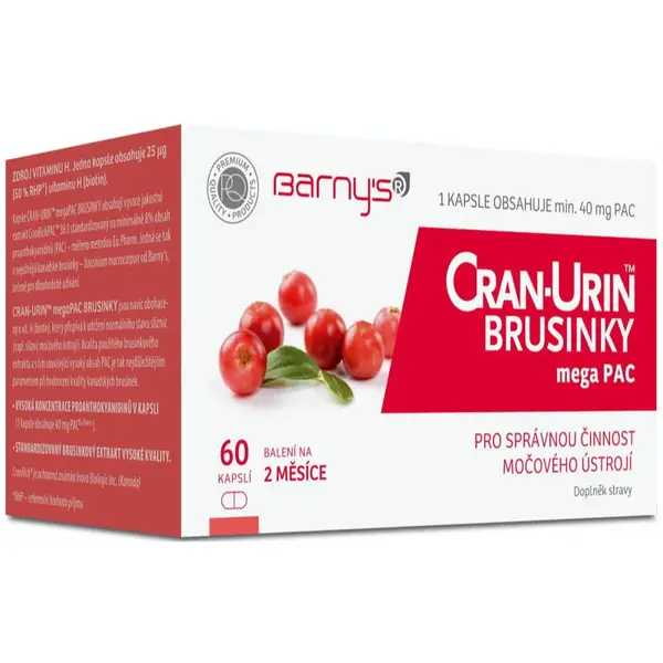 Barny's Cran-Urin kapsle pro zdraví močových cest 60 cps