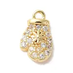 Christmas Theme Brass Micro Pave Cubic Zirconia Charms
