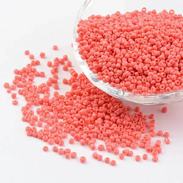12/0 1.5-2mm Baking Paint Glass Seed Beads Loose Spacer Beads