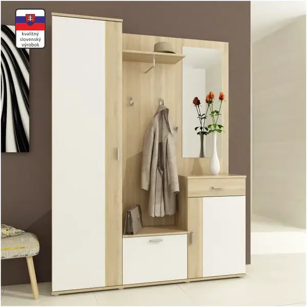 Předsíň, dub sonoma / bílá, amalia