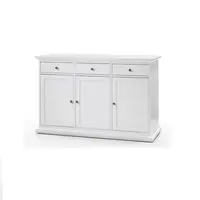 Komoda 3d3z, dtd fóliovaná / mdf lakovaná, bílá, paris