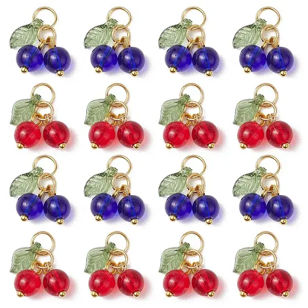 16Pcs Glass Pendants