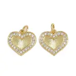 Brass Micro Pave Cubic Zirconia Pendants
