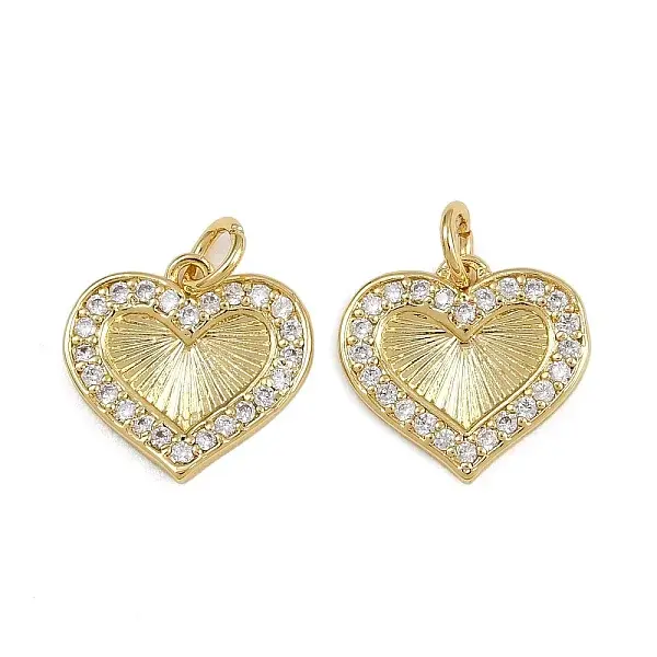 Brass Micro Pave Cubic Zirconia Pendants