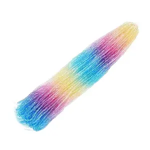Gradient Color Baking Paint Glass Bead Strands