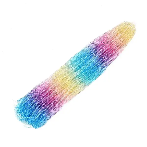 Gradient Color Baking Painted Glass Bead Strands