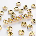 Brass Grade A Rhinestone Spacer Beads
