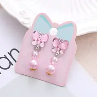 Alloy Plastic Clip-on Earrings for Kid