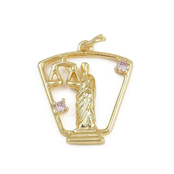 Brass Micro Pave Cubic Zirconia Pendants