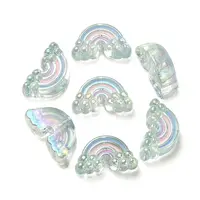 UV Plating Rainbow Iridescent Acrylic Enamel Beads