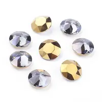 Pointed Back & Back Plated Glass Rhinestone Cabochons