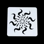 Flower Pattern Eco-Friendly PET Plastic Hollow Painting Silhouette Stencil