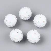 Handmade Polymer Clay Rhinestone with Resin Daisy Flower