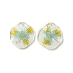 Inner Dried Flower Transparent Resin Pendants