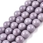 Opaque Solid Color Glass Beads Strands