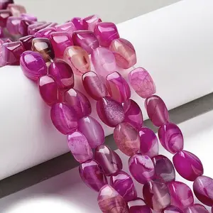 Natural Banded Agate Beads Strands