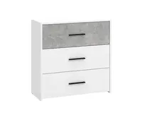 Zásuvková komoda geralt - bílá/beton