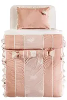 Přehoz přes postel 120cm ballerina s volánky - lososová