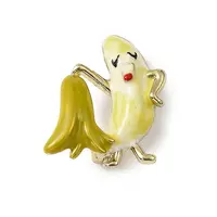 Golden Alloy Enamel Brooch