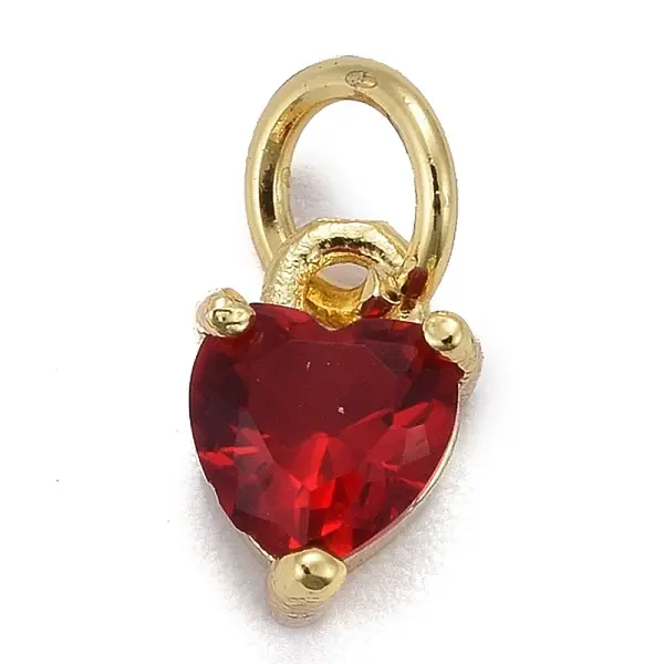 Brass Micro Pave Cubic Zirconia Charms