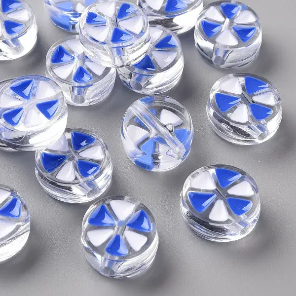 Transparent Enamel Acrylic Beads