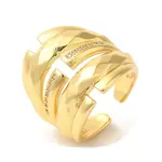 Brass Micro Pave Cubic Zirconia Open Cuff Rings