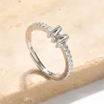 S925 Sterling Silver Adjustable Letter Rings for Women