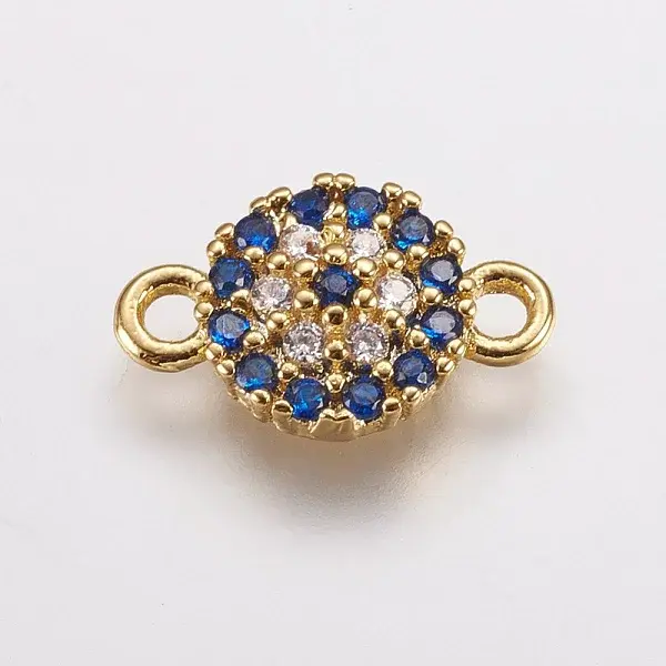 Brass Micro Pave Cubic Zirconia Links