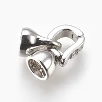 Brass Micro Pave Cubic Zirconia Fold Over Clasps