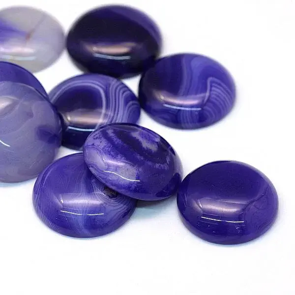 Dyed Natural Striped Agate/Banded Agate Cabochons