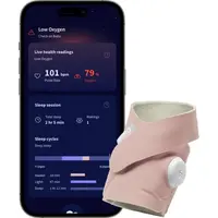 Owlet Dream Sock 0-18 m chytrá ponožka Dusty Rose 2x1 pár