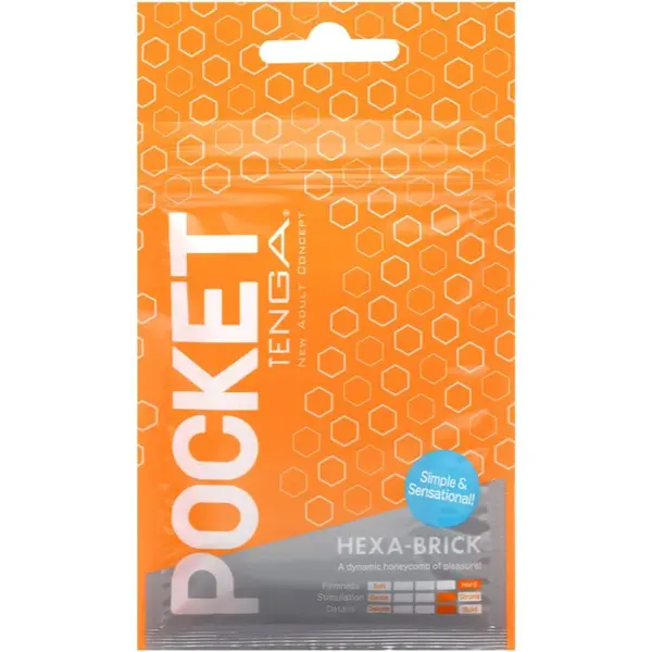 Tenga Pocket Hexa-Brick jednorazový masturbátor 8 cm