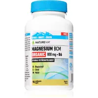 NatureVia Magnesium BCM Organic 800mg + B6 kapsle pro efektivní doplnění hořčíku 90 cps