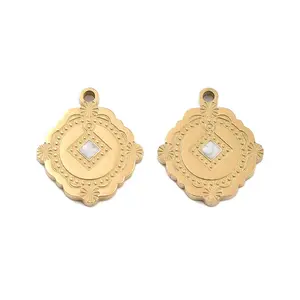 Ion Plating(IP) 304 Stainless Steel Enamel Pendants