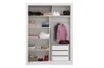 Šatní skříň angelika s posuvnými dveřmi a kontejnerem iii - bílá