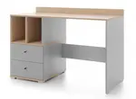 Studijní stůl baxter - šedá, dub biscuit