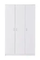 Třídveřová šatní skříň nerea - bílá