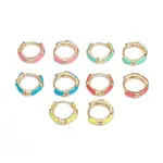 Brass Micro Pave Clear Cubic Zirconia Huggie Hoop Earrings